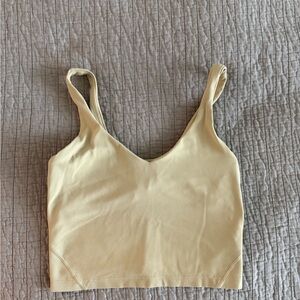 Lululemon Align tank size 6 Color: Champagne Yellow V-Neck Crop Top GUC